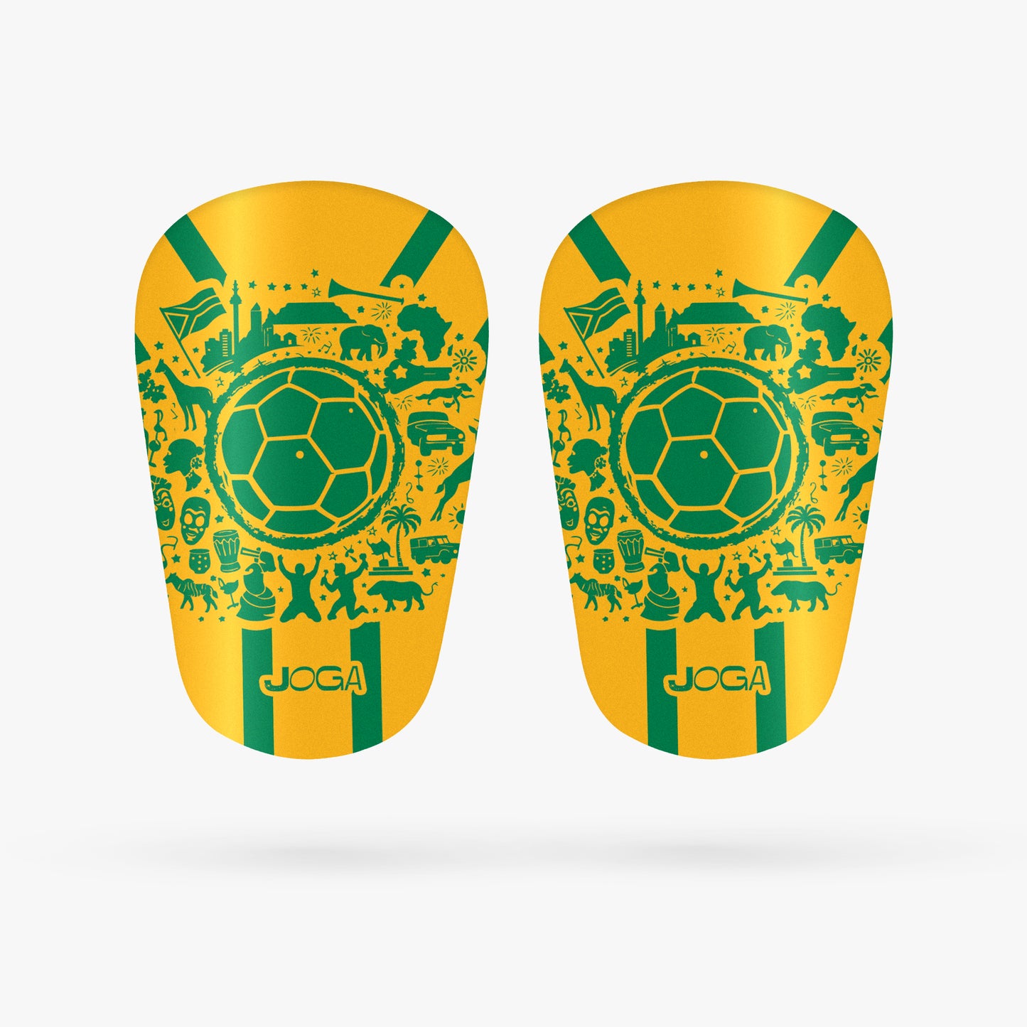 WC South Africa shin pads Pattern design Bafana Bafana football